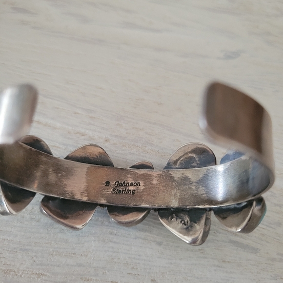 Turquoise Cuff Bracelet by Bobby Johnson - Picture 7 of 11